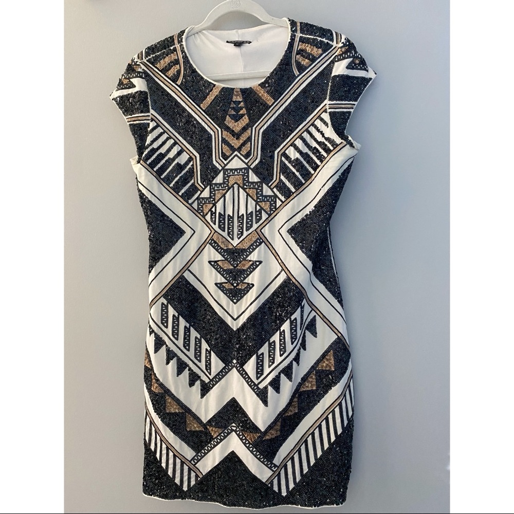Express sequin body con dress